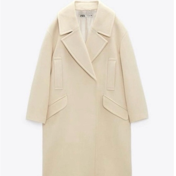 NWT Zara cream wool coat. - Picture 5 of 7
